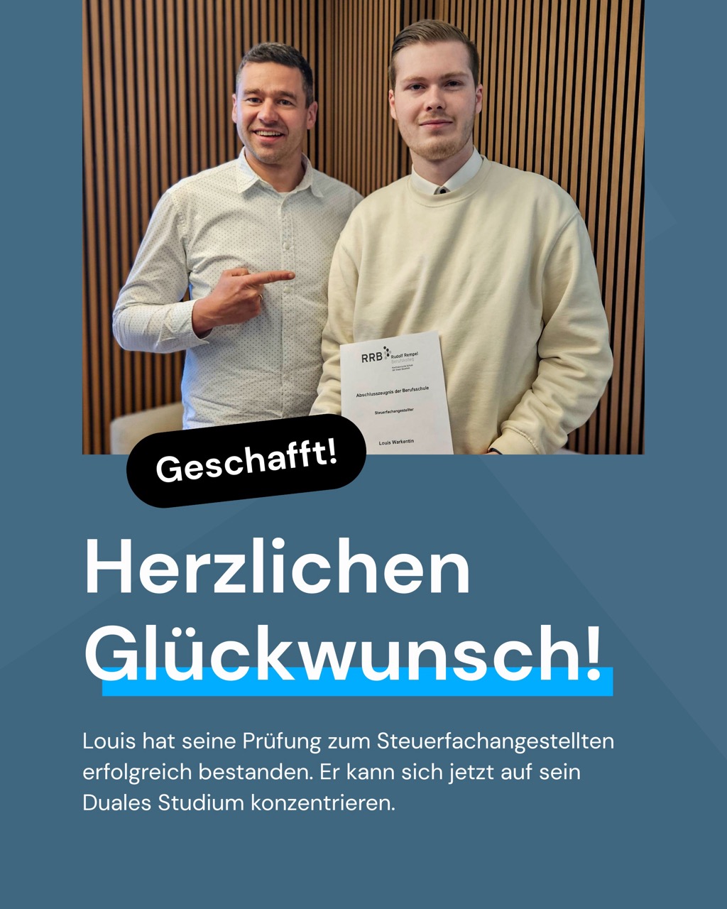 Social Media Beitrag: Herzlichen Glückwunsch!